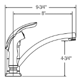 Elkay® LK1500CR Kitchen Faucet, Everyday, 1.5 gpm Flow Rate, Swivel Spout, Polished Chrome, 1 Handle