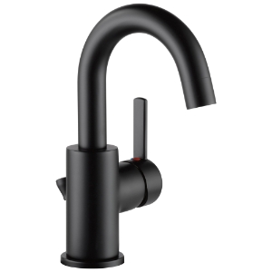 Peerless® P191102LF-BL Apex® Lavatory Faucet, Commercial/Residential, 1.2 gpm Flow Rate, 5-3/16 in H Spout, 1 Handle, 50/50 Pop-Up Drain, 1/3 Faucet Holes, Matte Black, Function: Traditional