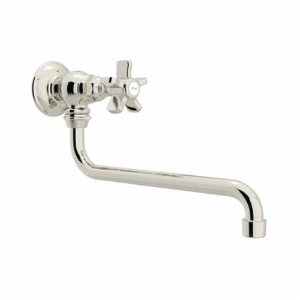 Rohl® A1445XPN-2 Pot Filler, Italian Country Kitchen, 1.5 gpm Flow Rate, Swivel Spout, Polished Nickel, 1 Handle