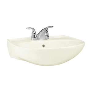 Sterling® 446124-96 Bathroom Sink Basin With Overflow, Sacramento®, Oval Shape, 21-1/4 in L x 18-1/4 in W, Wall Mount, Vitreous China, Biscuit