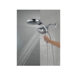 DELTA® 58680-RB25 HydroRain® 2-in-1 Shower Head and Hand Shower Combo, 7-7/8 and 4-1/8 in Dia Shower Head, 2.5 gpm Flow Rate, 82 in L Hose, Venetian Bronze