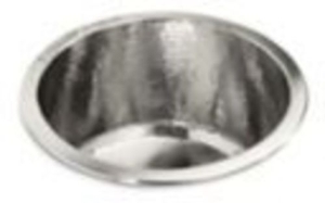 KALLISTA® P20283-00 Monte Carlo 14" Drop in Single Basin Copper Bar Sink Nickel Silver Fixture Bar Sink Copper