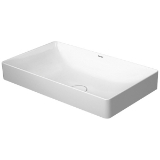 DURAVIT 2355600000 DuraSquare Washbowl, Rectangle Shape, 23-5/8 in L x 13-5/8 in W x 5-5/8 in H, Above Counter/Ground Mount, DuraCeram®, White