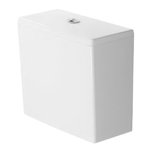DURAVIT 0938200001 ME by Starck Toilet Tank With Dual Flush Piston Valve, 1.6/0.8 gpf, Top Button Flush, White