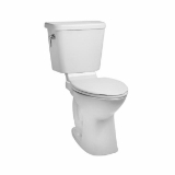 Mansfield® 531307 5987CTK 2-Piece Complete Toilet Kit, Vanquish™, Elongated Bowl, 17 in H Rim, 12 in Rough-In, 1.6 gpf, White