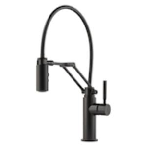 Brizo® 63221LF-BL Solna® Kitchen Faucet, 1.8 gpm, 8 in Center, Swivel Spout, Matte Black, 1 Handle