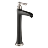 Brizo® 65461LF-NKBL Vessel Lavatory Faucet, Rook®, Commercial, 5-7/16 in Spout, 10-1/4 in H Spout, Luxe Nickel/Matte Black, 1 Handle