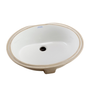 Gerber® G0012780 Luxoval™ Standard Bathroom Sink With Consealed Front Overflow, Oval Shape, 19-1/8 in W x 15 in D x 8-1/4 in H, Undercounter/Wall Mount, Vitreous China, White