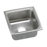 Elkay® LFR1313 Lustertone™ Classic Kitchen Sink, Squared Shape, 10 in L x 10 in W Bowl x 7-1/2 in D Bowl, 13 in L x 13 in W x 7-5/8 in H, Top Mounting, Stainless Steel
