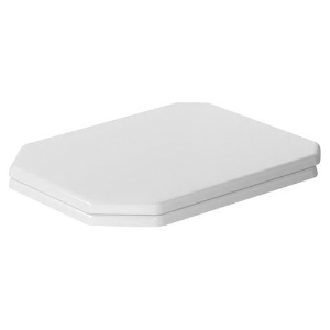 DURAVIT 0064890000 Soft Close Toilet Seat, Octagonal Bowl, Close Front Front, Plastic, White
