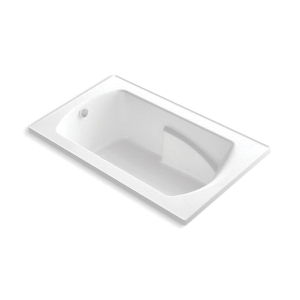 Sterling® 71271100-0 Bathtub, Lawson®, 60-1/4 in L x 36 in W, End Drain, White