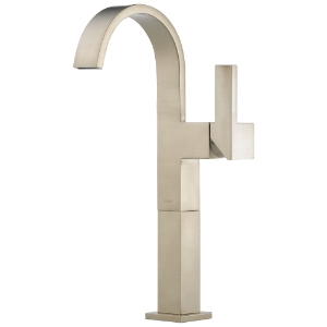 Brizo® 65480LF-BN Siderna® Vessel Lavatory Faucet, 5 in Spout, 9-5/8 in H Spout, Brushed Nickel, 1 Handle