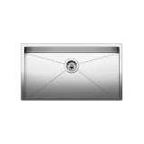Blanco 515823 PRECISION™ R10 STELLART™ Super Single Bowl Kitchen Sink, Satin Polished, Rectangle Shape, 30 in L x 16 in W x 10 in D Bowl, 32 in L x 18 in W, Undermount, 18 ga 304 Stainless Steel