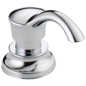 DELTA® RP71543 Cassidy® Soap/Lotion Dispenser, Chrome, 13 oz Capacity, Deck Mount, Brass