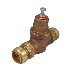 Sharkbite® 22675-0045 EB45 Pressure Regulating Valve with Slip, 1 in Nominal, Push-Fit End Style, 45 psi Pressure, Bronze Body