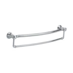 DELTA® 41319 Traditional Towel Bar With Assist Bar, Decor Assist™, 24 in L Bar, 4-3/8 in OAD x 5 in OAH, Stainless Steel, Polished Chrome