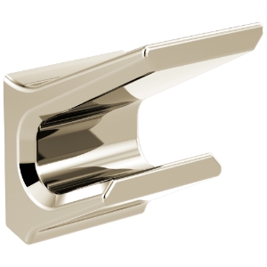 DELTA® 79936-PN Pivotal™ Robe Hook, 2 Hooks, 1-13/16 in OAW x 2-5/16 in OAD x 2-5/8 in OAH, Zinc, Polished Nickel
