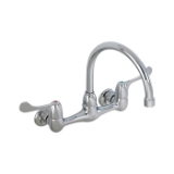 DELTA® 28P4902LF Service Sink Faucet, Wall Mount, 2 Handles, 8 in Center, 1.5 gpm Flow Rate, Chrome