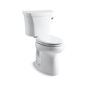 Kohler® 3949-RA-0 2-Piece Toilet, Highline® Comfort Height®, Elongated Bowl, 16-1/2 in H Rim, 14 in Rough-In, 1.28 gpf, White