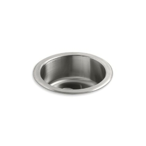 Kohler® 3341-NA Undertone® Dual Mount Kitchen Sink, Round Shape, 18-3/8 in W x 7-5/8 in D x 18-3/8 in H, Under Mount, Stainless Steel