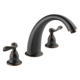 DELTA® BT2796-OB Roman Tub Trim, Windemere®, 18 gpm Flow Rate, 8 to 16 in Center, Oil Rubbed Bronze, 2 Handles, Function: Traditional, Oil Rubbed Bronze