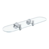 Moen® DN0790CH Vanity Shelf, Iso™, 20.4 in OAD x 2.62 in OAH, Tempered Glass, Chrome