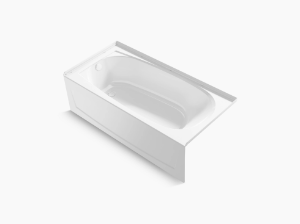 Sterling® 71341112-0 Performa™ 2 Vikrell Bathtub, Oval Shape, 60 in L x 29 in W, Left Drain, White