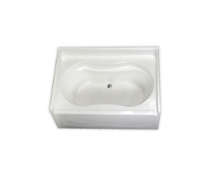 Clarion RE3100X-WH Residential 1-Piece Bathtub, Soaker, 60 in L x 42 in W, Back Center Drain, White