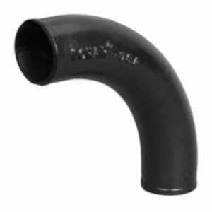 Charlotte NH 00018 1600 Long Sweep 90 deg DWV Pipe Bend, 6 in Nominal, Spigot End Style, Cast Iron, Black