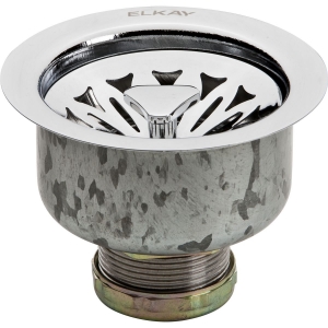 Elkay® LKDTCR Drain Fitting with Conical Strainer Basket, 3-1/2 in Nominal, Polished Chrome, Stainless Steel Drain