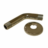 Keeney 1820PC Shower Arm with Cast Set Screw and Flange, 6 in L x 13/16 in W Arm, 1/2 in IPS