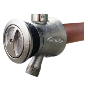 Prier® P-118L08 TrueTemp L Style Freezeless Single Handle Hot and Cold Mixing Wall Hydrant with Anti-Siphon Aluminum Vacuum Breaker, 1/2 in Nominal, C End Style