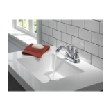 DELTA® 25999LF Haywood™ Centerset Lavatory Faucet, Chrome, 2 Handles, Plastic Pop-Up Drain, 1.2 gpm Flow Rate