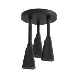DELTA® 57140-BL Universal Pendant Raincan Shower Head, 2 gpm Maximum, 1 Spray, 9 in Dia x 14 in H Head, Matte Black