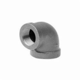 Ward Mfg CXB.BML Pipe Reducing 90 deg Elbow, 3/8 x 1/4 in, FNPT, 150 lb, Malleable Iron, Black