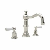 Perrin & Rowe® U.3720L-PN-2 Widespread Lavatory Faucet, Bath Edwardian, 1.2 gpm Flow Rate, 3-1/2 in H Spout, 6 to 15-3/4 in Center, Polished Nickel, 2 Handles