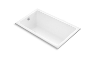 KALLISTA® P50047-00 Perfect 60" X 32" Drop in or Undermount Acrylic Soaking Bathtub Stucco Tub Soaking Drop-in, White