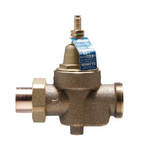 WATTS® 0009640 LFN55B Pressure Reducing Valve, 1 in Nominal, Solder Union x FNPT End Style, 25 to 75 psi Pressure, Brass Body