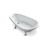 Kohler® 100-0 Birthday Bath® Bathtub, Rectangle Shape, 72 in L x 37-1/2 in W, End Drain, White