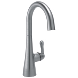 DELTA® 1953LF-AR Bar/Prep Faucet, Addison®, Arctic™ Stainless, 1 Handle, 1.5 gpm