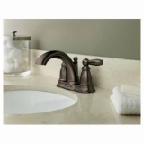 Moen® 6610ORB Brantford™ Centerset Bathroom Faucet, Oil Rubbed Bronze, 2 Handles, Metal Pop-Up Drain, 1.5 gpm Flow Rate