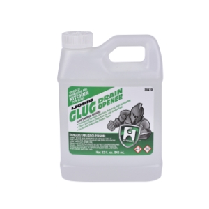 Hercules® Glug® 20470 Drain Opener, 1 qt, Clear, Liquid Form