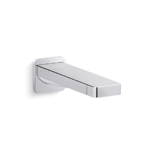 Kohler® 23510-CP K-Parallel® Wall Mount Bath Spout, 1-1/8 in Dia Max Hole, Metal, Polished Chrome