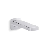 Kohler® 23510-CP K-Parallel® Wall Mount Bath Spout, 1-1/8 in Dia Max Hole, Metal, Polished Chrome