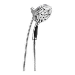 Brizo® 86200-PC-2.5 Traditional Round 2-in-1 Shower, Hydrati®, 6 in Dia, 2.5 gpm, H2Okinetic®/H2Okinetic® with Massage/Massage Spray/Pause/Full Body Spray, Polished Chrome