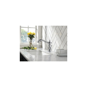 DELTA® 4197-DST Cassidy® Kitchen Faucet, 1.8 gpm Flow Rate, 360 deg Swivel Spout, Chrome, 1 Handle, 1/3 Faucet Holes