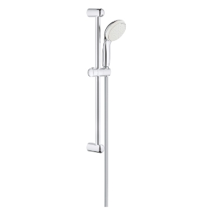 GROHE 2759810E New Tempesta® Cosmopolitan 100 II Shower Rail Set, 3-15/16 in Dia Rain/Jet Shower Head, 1.5 gpm Flow Rate, 69 in L Hose, StarLight® Polished Chrome