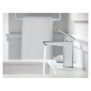 Kohler® 99760-4-BN Honesty® Bathroom Sink Faucet, 1.2 gpm Flow Rate, 4-1/2 in H Spout, 1 Handle, Pop-Up Drain, 1 Faucet Hole, Vibrant® Brushed Nickel