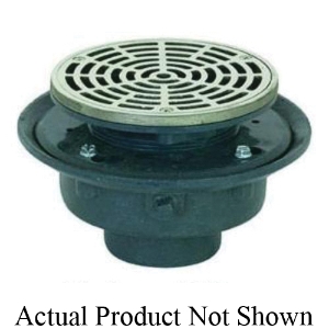Adjustable Flashing Drain With Ring and Strainer, 2 in Outlet, 7 in, Cast Iron Drain redirect to product page