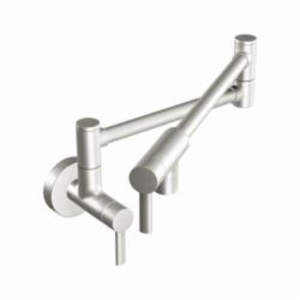 Moen® S665SRS Modern Pot Filler Kitchen Faucet, 5.5 gpm, Spot Resist™ Stainless, 2 Handles